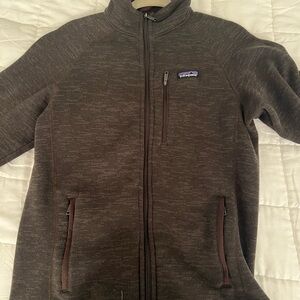 Men’s brown Patagonia long sleeve zip up jacket size medium